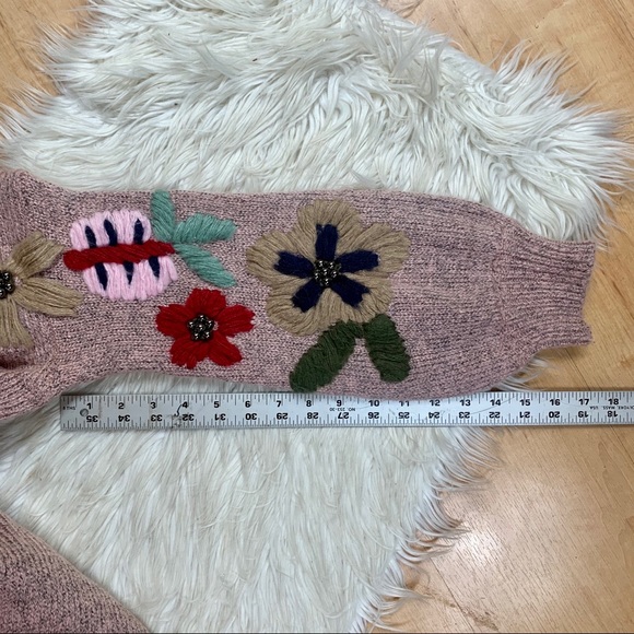 ALLISON MEW YORK Aidan Pink embroidered Sweater S - Picture 11 of 12
